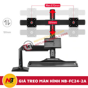 Giá Treo Hai Màn Hình Máy Tính Nhập Khẩu NB-FC24-2A-6