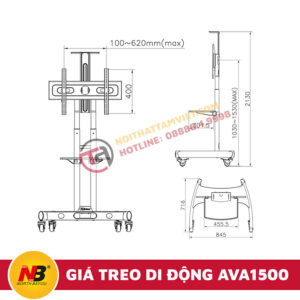 Giá Treo Tivi Nhập Khẩu Di Động NB-AVA1500-6