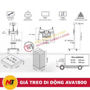 Giá Treo Tivi Nhập Khẩu Di Động NB-AVA1800-7
