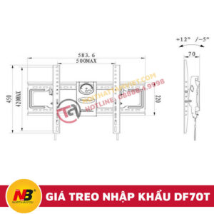 Giá Treo Tivi Nhập Khẩu NB-DF70T-4