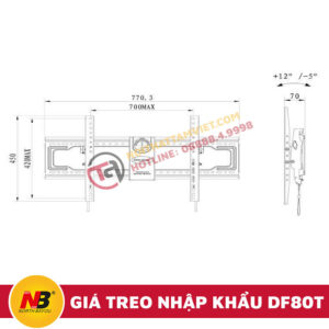 Giá Treo Tivi Nhập Khẩu NB-DF80T-5