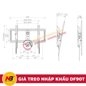 Giá Treo Tivi Nhập Khẩu NB-DF90T-4