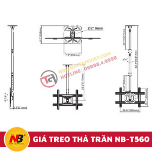Giá Treo Tii Nhập Khẩu Thả Trần NB-T560-5