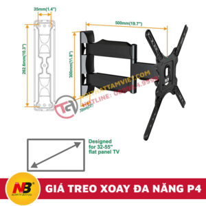 Giá Treo Tivi Nhập Khẩu Xoay Đa Năng NB-P4-4