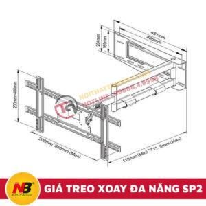 Giá Treo Tivi Nhập Khẩu Xoay Đa Năng NB-SP2-6
