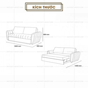 Sofa Bed | Sofa Giường | Sofa Đa Năng Tâm Việt SFB-06-3