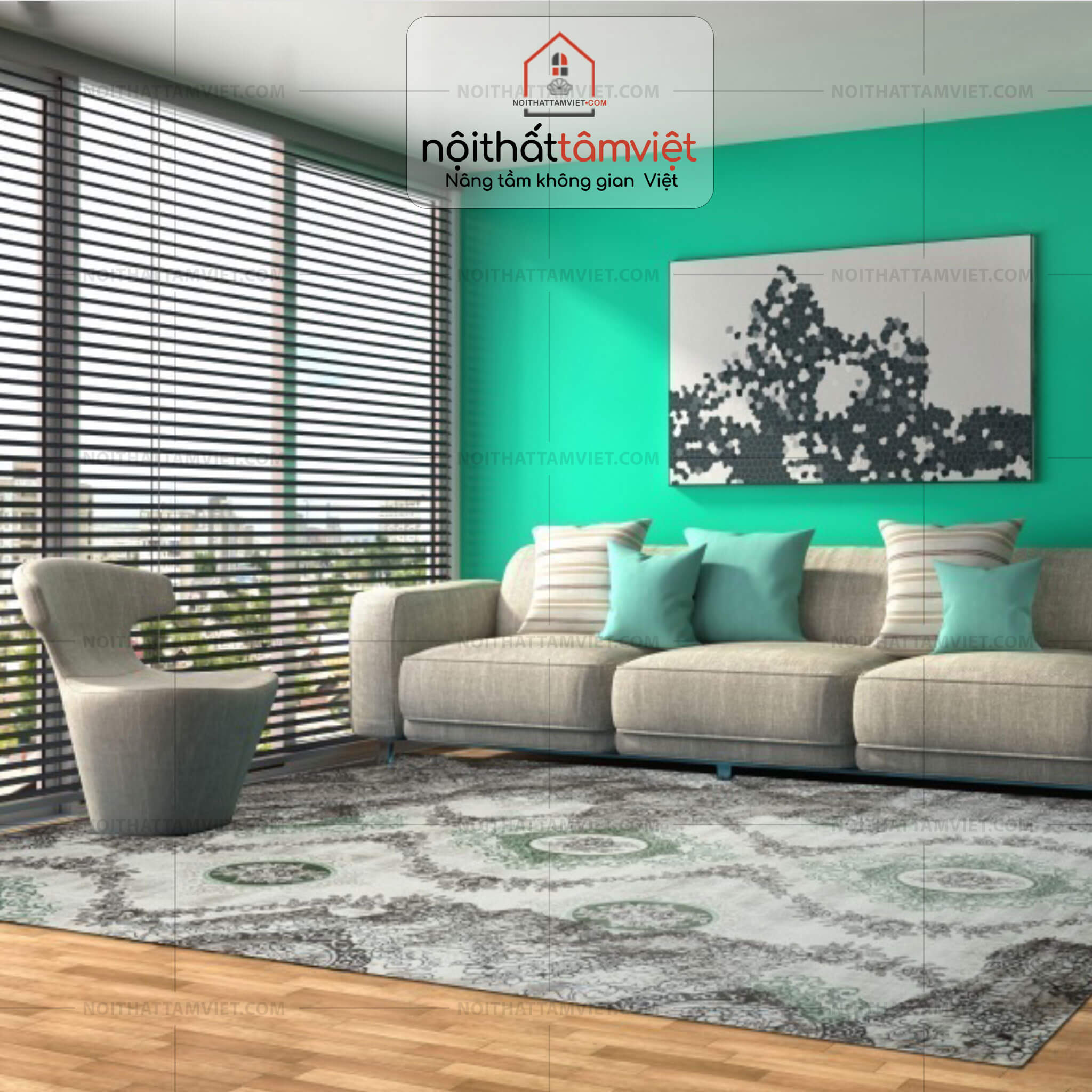 Thảm Trang Trí Tâm Việt Sahra07214